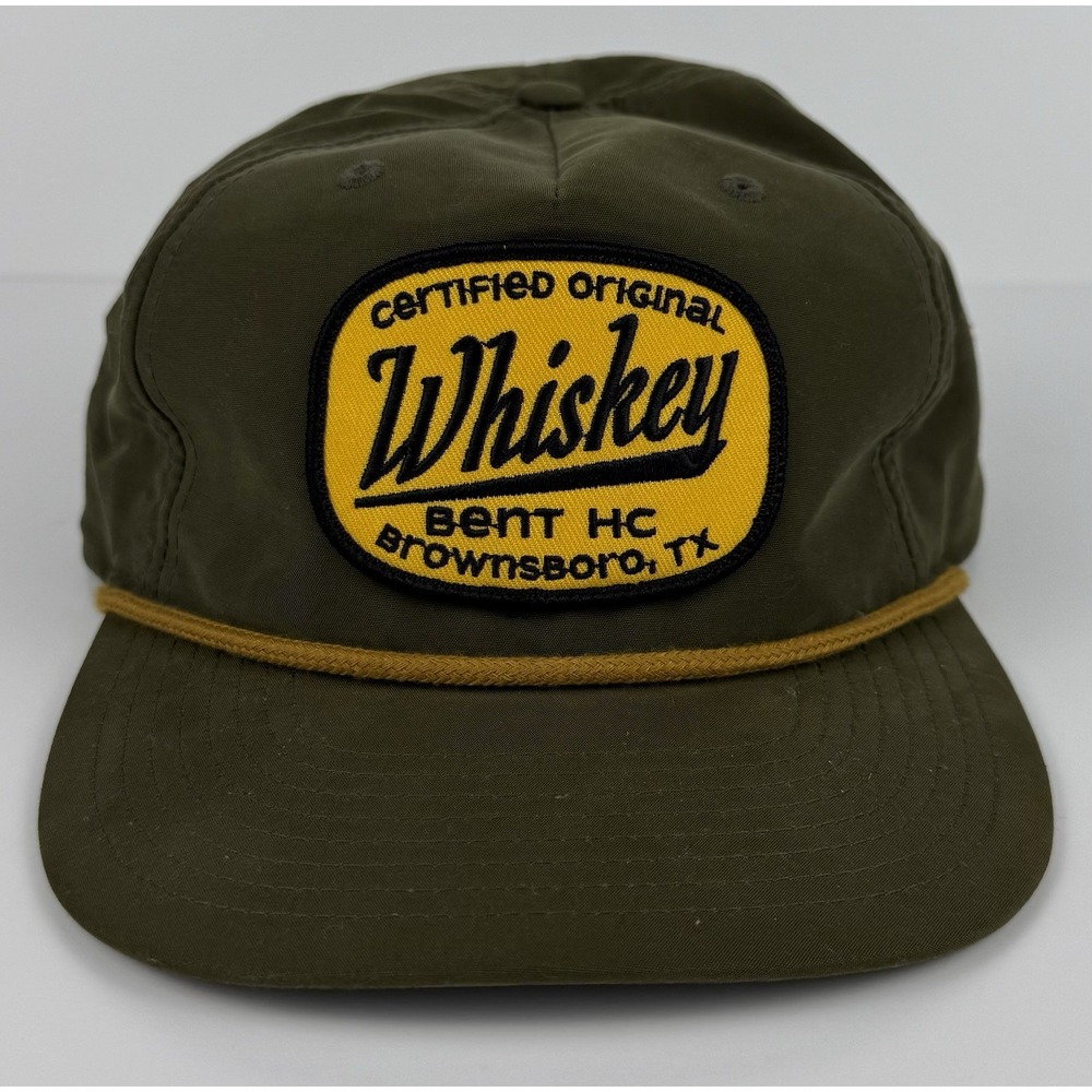 Richardson Outdoor Whiskey Bent HC Brownsboro TX Snapback Hat Olive Cap USA